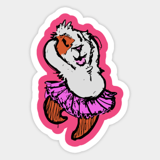 Ballerina Guinea Pig Sticker